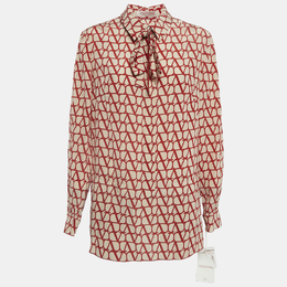 Valentino: Бежевая блуза 