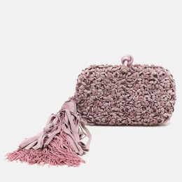 Bottega Veneta: Фиолетовый клатч 
