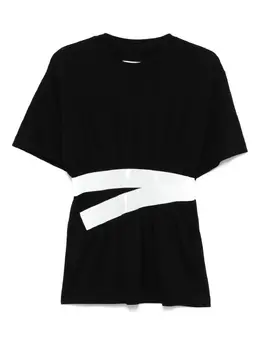 MM6 Maison Margiela: Чёрная футболка 