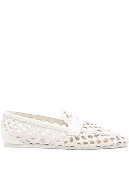 Stuart Weitzman: Белые лоферы 