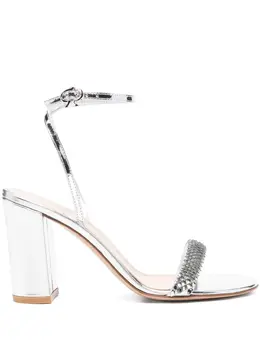 Gianvito Rossi: Серебристые сандалии 