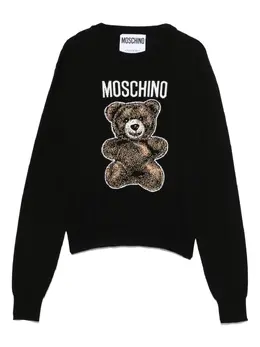 Moschino: Чёрная футболка  Teddy Bear