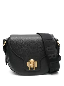 Furla: Чёрная сумка через плечо 