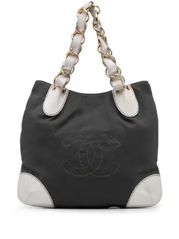 CHANEL Pre-Owned: Серая сумка-шоппер 
