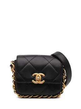 CHANEL Pre-Owned: Чёрная сумка через плечо 