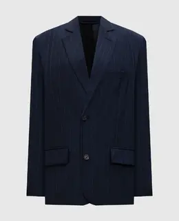 Balenciaga: Синий жакет 