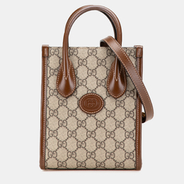 Gucci: Бежевая сумка  Interlocking G