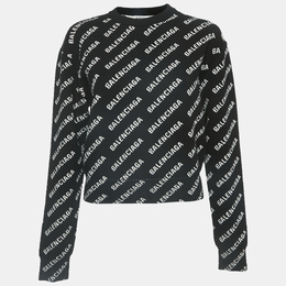 Balenciaga: Чёрный свитер 