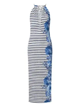 Alberta Ferretti: Платье в полоску 