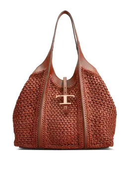 Tod's: Коричневая сумка-шоппер  T Timeless