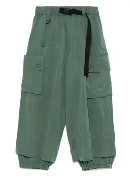 Y-3: Зелёные брюки 