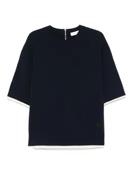 Lanvin: Синяя футболка 