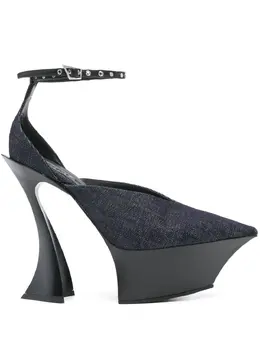 Mugler: Голубые туфли 