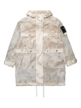 Stone Island: Длинный пуховик 