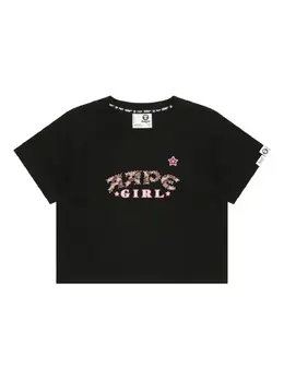 AAPE BY *A BATHING APE®: Чёрная футболка 