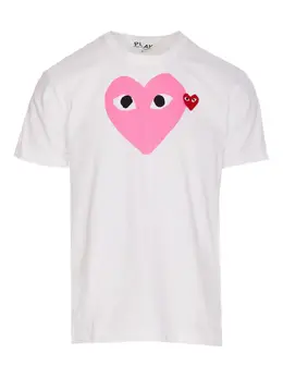 Comme Des Garçons Play: Футболка  Heart с принтом