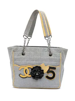 CHANEL Pre-Owned: Серая сумка-шоппер 
