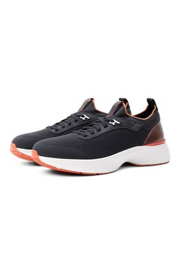 Santoni: Синие кроссовки 