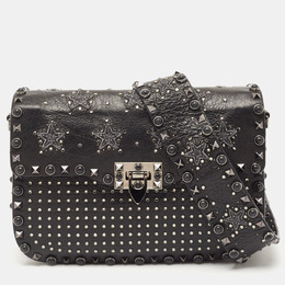 Valentino: Чёрная сумка  Rockstud