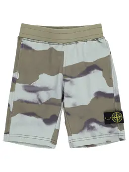 STONE ISLAND JUNIOR: Хлопковые шорты 