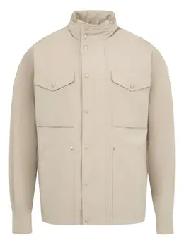Moncler: Бежевая куртка 