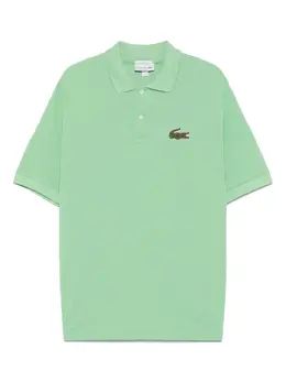 Lacoste: Зелёное поло 
