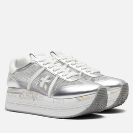 Premiata: Серебристые кроссовки  Beth