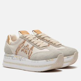 Premiata: Бежевые кроссовки  Beth