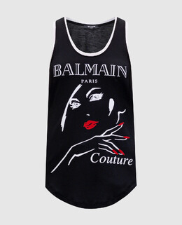 Balmain: Чёрный топ 