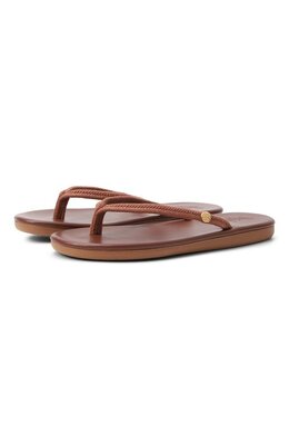 Ancient Greek Sandals: Коричневые шлёпанцы  Saionara