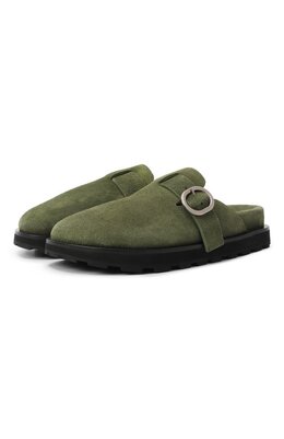 Jil Sander: Сабо цвета хаки 