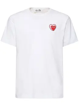 COMME DES GARÇONS PLAY: Короткая футболка 