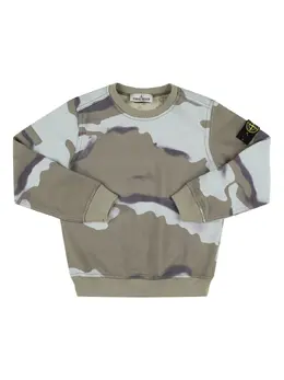 STONE ISLAND JUNIOR: Хлопковый свитшот 