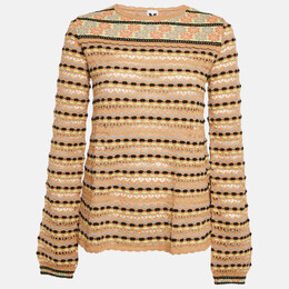 M Missoni: Бежевый топ 