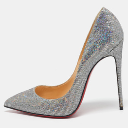 Christian Louboutin: Серебристые туфли  Pigalle