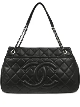 CHANEL Pre-Owned: Чёрная сумка-шоппер 