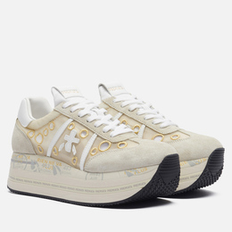 Premiata: Бежевые кроссовки  Beth