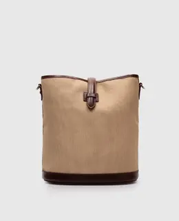 Max Mara Weekend: Бежевая сумка 