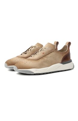 Santoni: Бежевые кроссовки 