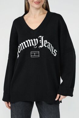 Tommy Jeans: Свитер с v-образным вырезом 