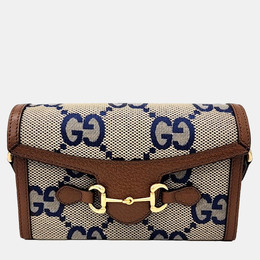 Gucci: Бежевая сумка  Horsebit 1955