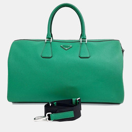 Prada: Зелёная дорожная сумка 