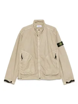 Stone Island: Бежевая куртка  Compass