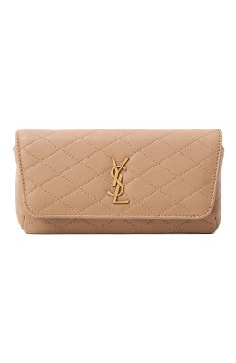 Saint Laurent: Бежевая сумка  Gaby
