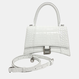 Balenciaga: Белая сумка на руку  Hourglass