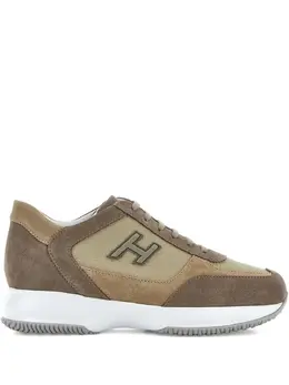 Hogan: Коричневые кроссовки  Interactive sneakers