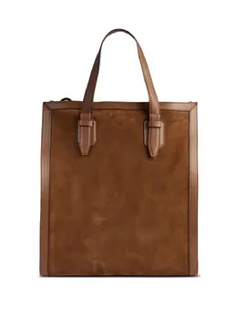 Lancel: Коричневая сумка-шоппер 