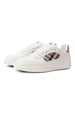 Burberry: Белые кеды 