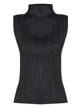 Pleats Please Issey Miyake: Чёрный топ 
