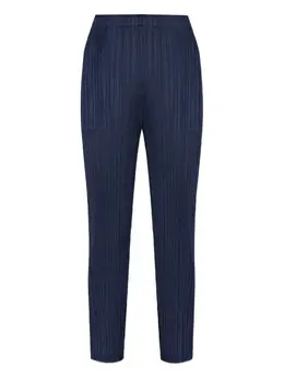 Pleats Please Issey Miyake: Голубые брюки 
